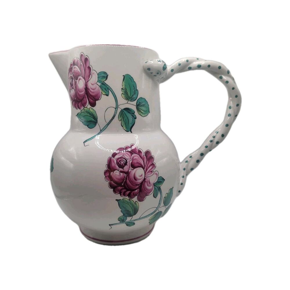 Tiffany And Co. Strasbourg Flowers Portugal Snake Handle Pitcher
